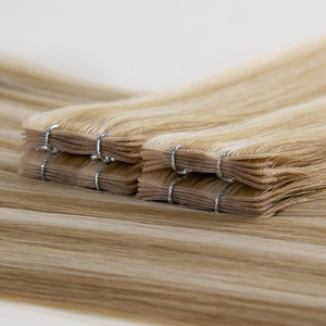 Top Qualité Double Dessiné Vierge Bande Attaché À La Main <span class=keywords><strong>Micro</strong></span> Cheveux Russes Nature Extensions Humaines Kératine Usine - Product Image 1