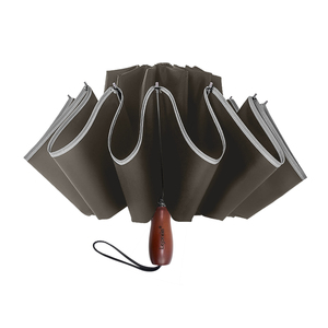 Ombrello da pioggia reversibile da donna e uomo automatico invertito pieghevole antivento con comodità da viaggio per adulti - Product Image 1