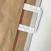 100% sacs de courrier en papier kraft biodégradables 125gsm avec poignée/100% sac en papier express et à provisions recyclable avec poignée