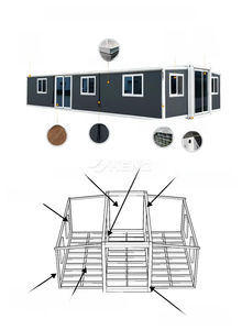 <span class=keywords><strong>Maison</strong></span> préfabriquée Cammi House en conteneur, <span class=keywords><strong>vente</strong></span> de bâtiments modulaires pour bureaux et logements, structure en acier isolée, assemblage rapide, personnalisable - Product Image 2