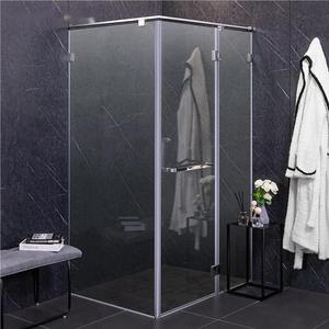 コーナータブピボットバスタブシャワーエンクロージャー強化ガラス防水スクエアヒンジブラッシングフレーム付きバスルームキュービカル - Product Image 4