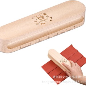 Regla de madera de haya de 30 cm para prensar tela, herramienta de bricolaje para manualidades - Product Image 1