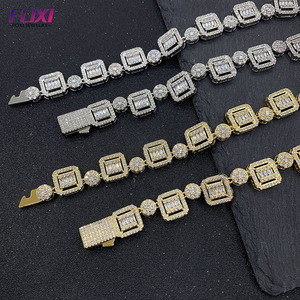FOXI-conjunto <span class=keywords><strong>de</strong></span> joyas chapadas en oro <span class=keywords><strong>de</strong></span> 18k para <span class=keywords><strong>mujer</strong></span>, collar cubano <span class=keywords><strong>de</strong></span> latón, venta al por mayor, 2021 - Product Image 5