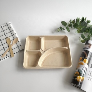 Biodegradable Biodegradable Compostable Sugarcane Bagasse Microwave Safe Take Away Disposable Lunch Box Eco Friendly Food Container