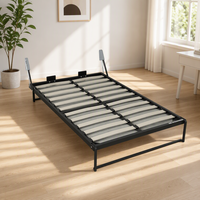 Lit superposé en métal robuste double sur double avec escalier réglable, garde-corps de sécurité et rangement pour usage hôtelier