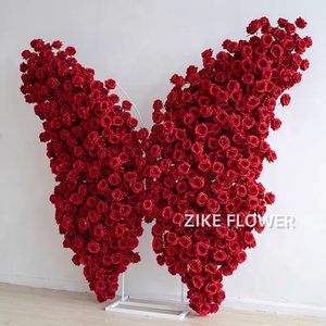 Articoli per San Valentino Centrotavola <span class=keywords><strong>con</strong></span> Fiori Rossi Rosa Farfalla Cuscino Composizione Floreale Bordeaux Decorazione per Matrimonio Sfondo - Product Image 4