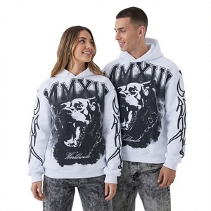 Sweat-shirt à capuche oversize en coton pour homme MMXII Worldwide, style streetwear, imprimé en relief, écologique, coupe classique, automne - Product Image 1