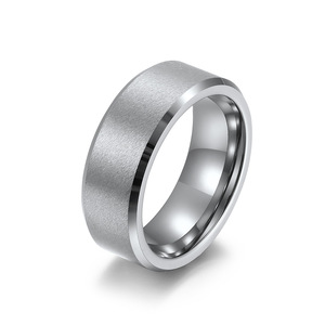 yunnique style unisex minimalist cool neutral style <b>sandblasted</b> surface 6 8 10 mm tungsten steel ring band tungsten - Product Image 5