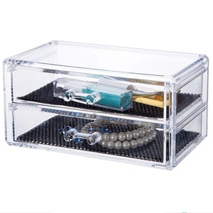 Trang Điểm Tổ Chức Acrylic Với 2 Ngăn Kéo Rõ Ràng Stackable Mỹ Phẩm Tổ Chức Lưu Trữ Đồ Trang Sức Hộp Máy Tính Để Bàn Tổ Chức Tủ Quần Áo Nhà Máy - Product Image 1