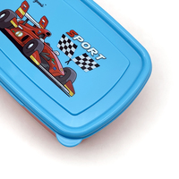 Boîte à lunch portable de dessin animé avec couvercle en plastique chauffable, récipient alimentaire micro-ondable pour étudiants, travailleurs et fêtes