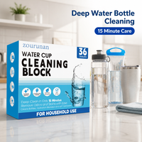 Zourunan Bloc Nettoyant pour Gourdes 36 Comprimés Entretien des Bouteilles Hydratation Nettoyage des Taches et des Odeurs Après Utilisation Fourniture en Gros OEM