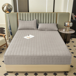 Coprimaterasso Antimacchia Semplice e Completo, Grigio, <span class=keywords><strong>per</strong></span> Hotel e Casa, Misura King Size, Personalizzabile - Product Image 2
