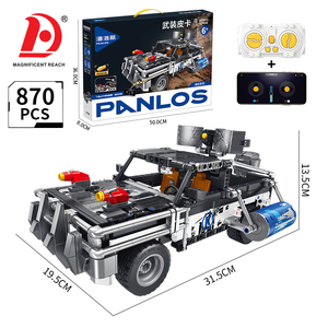 Ensemble de blocs de construction de camionnette tout-terrain RC, briques techniques télécommandées, véhicule blindé, <span class=keywords><strong>jouet</strong></span> de construction STEM pour adolescents - Product Image 6