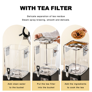 WINNERS Hotel Cafe 15L 25L Desktop Square Réservoir automatique de brassage de thé Chaudière à eau électrique Infuseur de thé <span class=keywords><strong>Percolateur</strong></span> à café Urne - Product Image 3