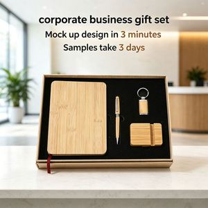 Cuaderno de Madera A5 Premium 2027 en Oferta con Bolígrafo y Llavero para Eventos Promocionales, Logotipo OEM Personalizado, Regalos Corporativos Empresariales - Product Image 3