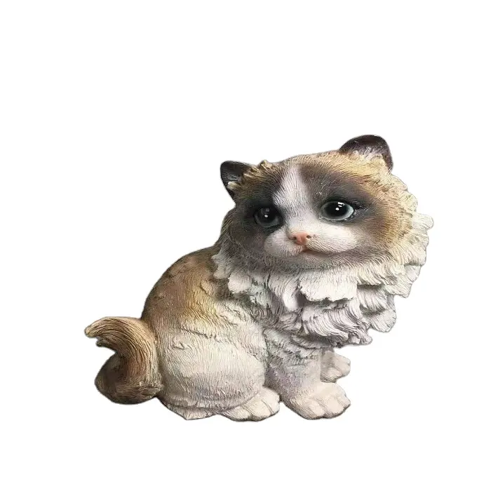 Новинка 2021, фигурка кота RAGDOLL из смолы, статуя животного, садовый декоративный сувенир по лучшей цене, быстрая доставка