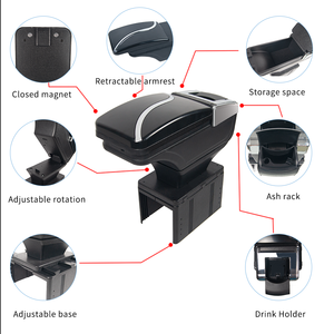 Reposabrazos Universal Multifuncional para Coche con Base de Plástico, Caja de Almacenamiento para Consola Central - Product Image 3