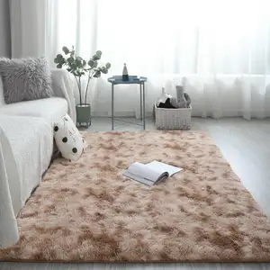 Индивидуальный дизайн домашний декор, окрашенные плюшевые мягкие ковры в простом стиле для гостиной, спальни,