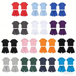 Camisetas y Pantalones Cortos de Marca de Diseñador Estadounidense, Ropa Urbana para <span class=keywords><strong>Hombre</strong></span>, 100% Algodón, Conjunto de 2 Piezas con Estampado de Corona, Transpirable para Verano - Product Image 3