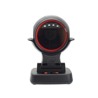 Lecteur de codes-barres de bureau à angle réglable mains libres, interface USB, lecture de codes QR 1D/2D, capteur CMOS, 300 lectures/sec, 1 an