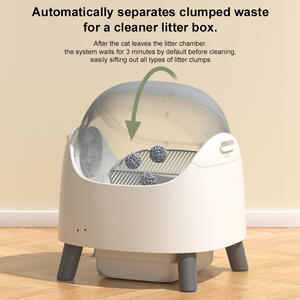 Oem Groothandel Open-Top Automatische Kat Kleine Doos Met Geur Controle Slimme Elektrische Kat Toilet Auto Veiligheidssensor Voor Meerdere Katten - Product Image 4