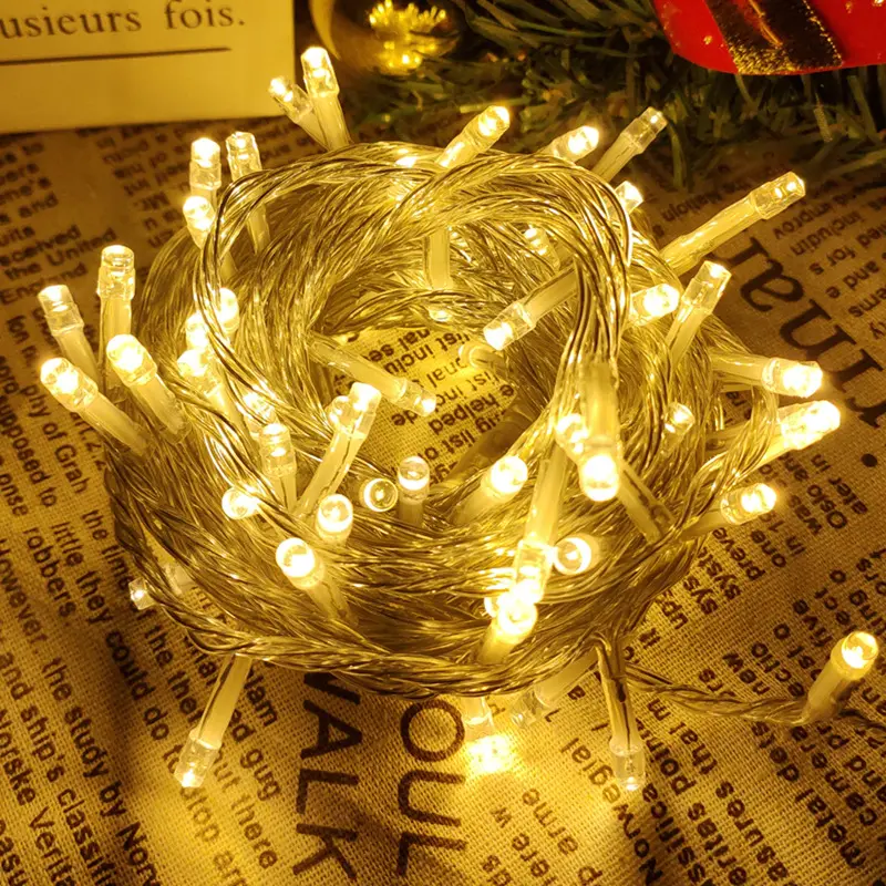 10M 100LED Fairy String Lights Natal Holiday Interior ao ar livre Luzes LED para Festa de Casamento Home Garden Camping Decoração