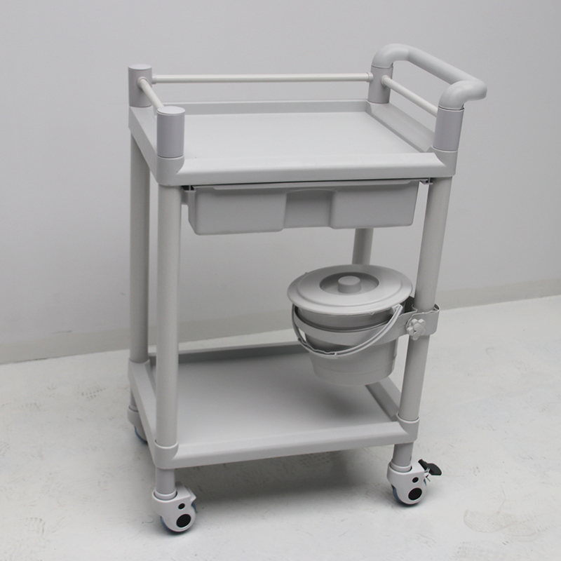 MN-101E Hospital ABS Plastic Instrument Cart Medical Equipment Trolley for Delivery