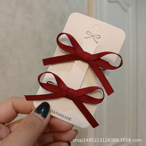 Ballet <b>bow</b> hair <b>clip</b>, girly bangs, side duckbill ribbon, sweet double ponytail hair <b>clip</b>, princess headdress - Product Image 4