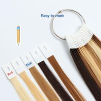 Échantillons de cheveux humains vierges brésiliens Remy, lisses, teintes naturelles, pour nuanciers de couleur de salon, 30 pièces, 8 pouces
