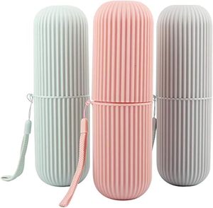 Trend Portable Eco-Friendly Three-piece Plastic Bathroom Accessory Set <b>Toothpaste</b> Box Wash Cup Mouthwash <b>Holder</b> Simple Design - Product Image 1