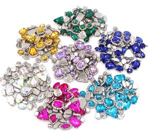 Penjualan terlaris 24 warna campuran 8 bentuk kristal berlian imitasi longgar dengan rantai cangkir untuk buatan tangan 24 warna - Product Image 4