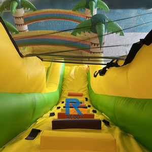 Castillo Inflable con Tobogán Doble, Temática de Verano, Castillo Inflable con Tobogán Seco, Tobogán Inflable para Niños al Aire Libre - Product Image 4