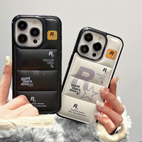 Coque tendance en cuir avec rembourrage et garnissage en duvet anti-chute pour Apple iPhone 17 16 15 14 Pro – Étui de protection mode