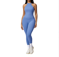 Combinaison de sport personnalisée pour femme, douce, légère, compressive, dos ouvert, dos froncé, pour le fitness, le yoga, les sports et l'entraînement