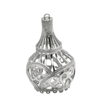 Connecteur de bijoux Beadsnice en argent 925 plaqué argent avec zircon et fermoir entrelacé pour collier et bracelet de perles DIY 35282
