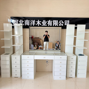 Stylish White Led Light <strong>Dressing</strong> <strong>Table</strong> Anti - Scratch Surface for Furniture Retailers Makeup Vanity <strong>Table</strong> <strong>with</strong> <strong>Mirror</strong> - Product Image 4