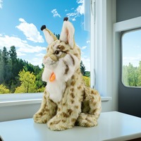 36cm26cm vente en gros réaliste Cub Lynx peluche animaux sauvages jouets poupées oreiller à collectionner pour les tout-petits pour les enfants