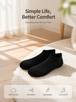Easetoe 8 paires de chaussettes courtes pour hommes, 80 % coton à fibres longues, imprimé uni, antidérapantes, pour la course et le sport, respirantes et absorbant l'humidité