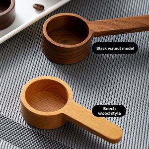 Solid Wood Black Walnut Coffee Bean <b>Spoon</b> Gram Weight Quantitative <b>Measuring</b> <b>Spoon</b> for Coffee Powder and Milk Powder - Product Image 4