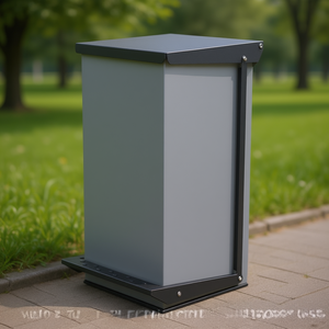 Bidone per Rifiuti in Metallo da 70 L con Pedale per Uso Esterno - Product Image 3