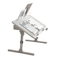 Bureau d'ordinateur pliable en bois, support pour ordinateur portable réglable en hauteur, table portable avec tiroir pour le travail, les études, le dortoir