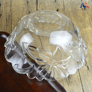 Ensemble de 7 bols à salade gravés Lily Rose <span class=keywords><strong>Daizy</strong></span> Morning-Glory bols en dentelle de verre pour le dîner Desserts alimentaires Snacks Noix Soupe Fruits - Product Image 4