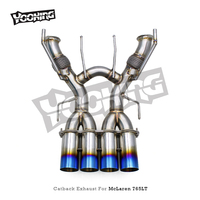 Kit d'échappement sport complet pour McLaren 765LT Coupé/Spider 4.0T 2020+ en acier inoxydable, kit de conversion d'échappement central quadruple