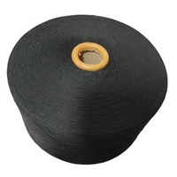 Prix du fil : Fil mélangé coton recyclé 20s pour chaussettes en coton, noir 8/1, 80 % polyester 20 % coton, fil au kg pour gants