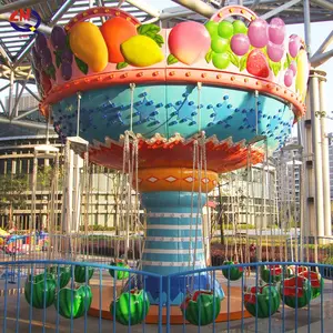 Karnaval oyunu 16 koltuk meyve karpuz sürmek satış açık oyun alanı ekipmanları çocuk eğlence parkı dönebilir sandalye uçan uçurtma