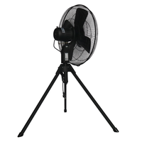 Ventilateur sur pied industriel Venz F2-20" noir, électrique, économe en énergie, pour l'industrie, l'extérieur, les bureaux, les hôtels et les foyers