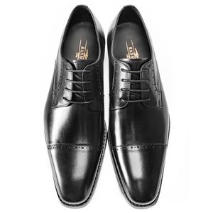 High-End Cowhide Leather Grey Oxford Shoes <b>Small</b> Square Head Breathable Lightweight Anti-Slip Patchwork Spring/Summer Dress - Product Image 6