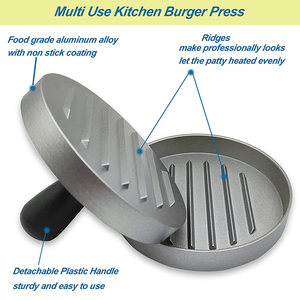 Prensa Manual para Hamburguesas de Aluminio de Grado Alimenticio Antiadherente, Ecológica <span class=keywords><strong>y</strong></span> de Alta Calidad para Hamburguesas Rellenas - Product Image 3