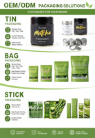 Aardbei Matcha Poeder Fruit Smaak Geïnfuseerde Groene Thee Private Label Groothandel OEM Aangepaste Drankmix 50g Blikje Ceremonieel 7A