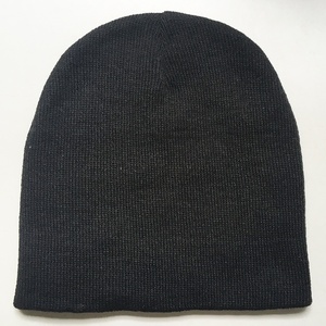 Bonnet Slouchy commun de logo personnalisé promotionnel tricoté à rayures côtelées de conception simple - Product Image 1